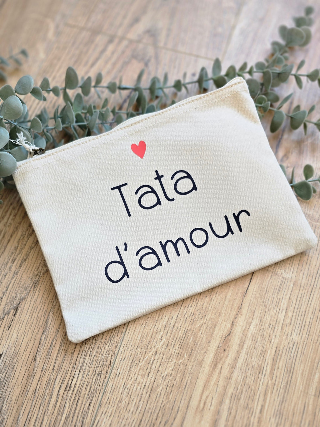 Pochette en coton personnalisée avec de jolis message