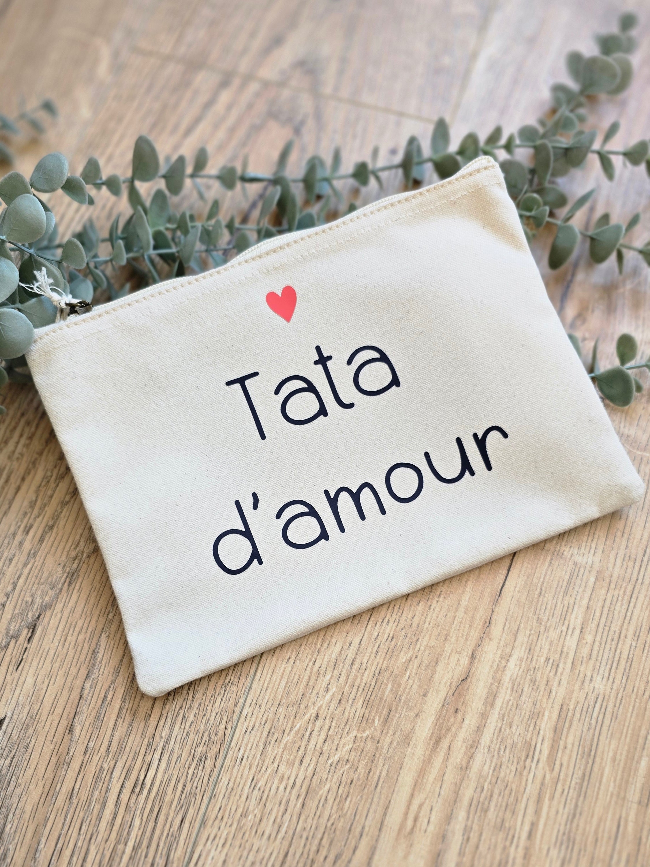 Pochette en coton personnalisée avec de jolis message