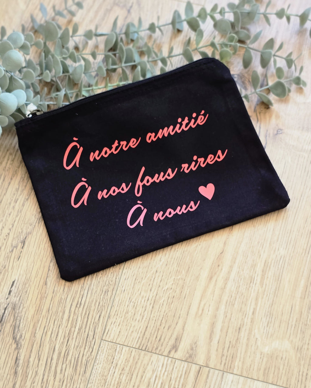 Pochette en coton personnalisée avec de jolis message