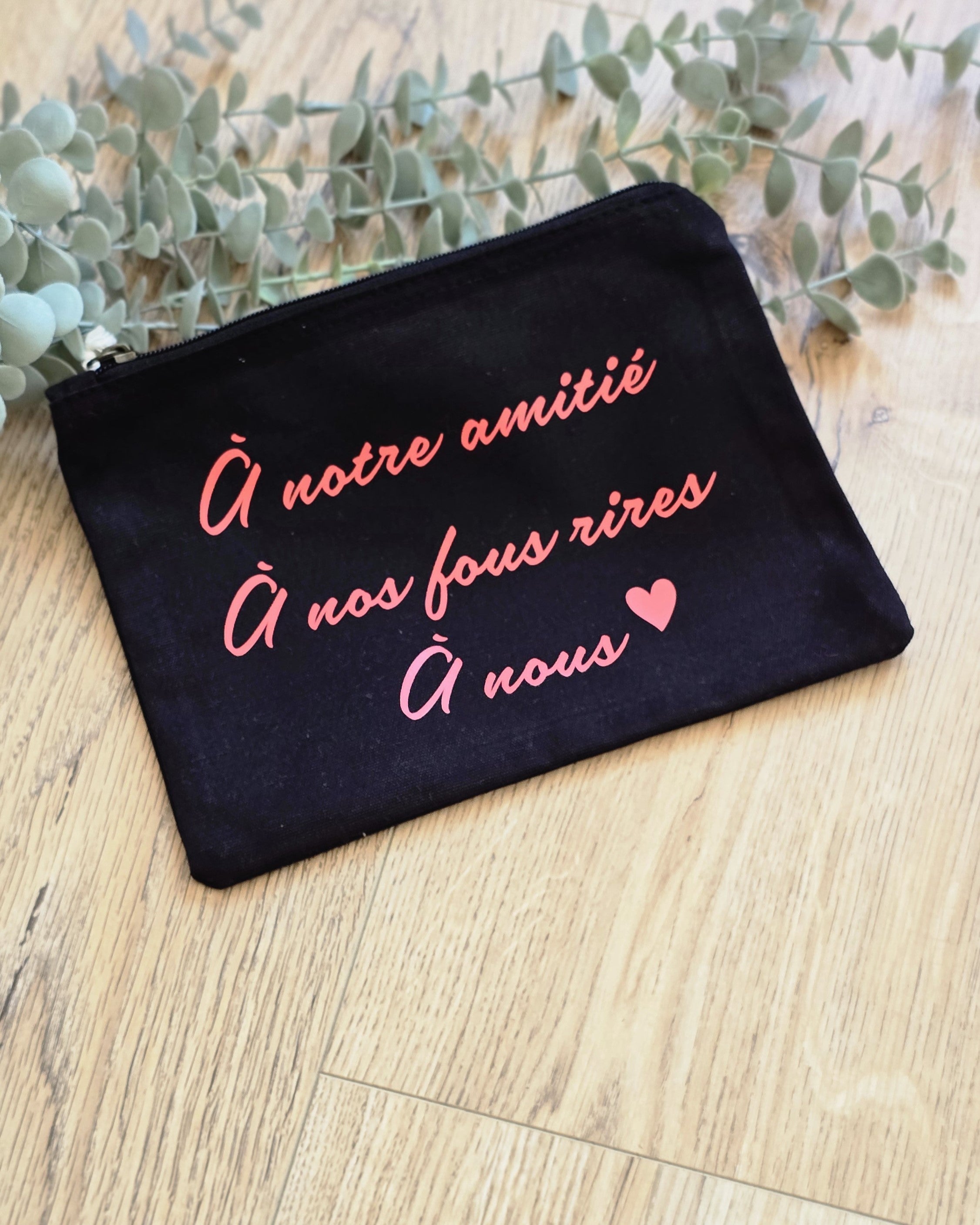 Pochette en coton personnalisée avec de jolis message