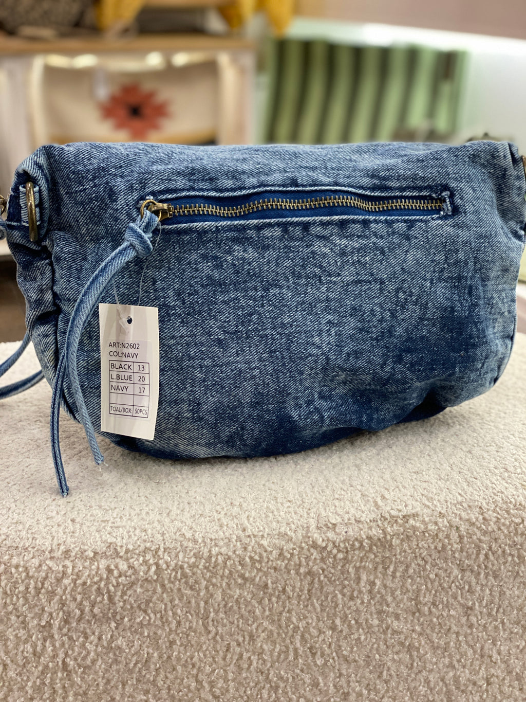 Sac banane bleu en denim