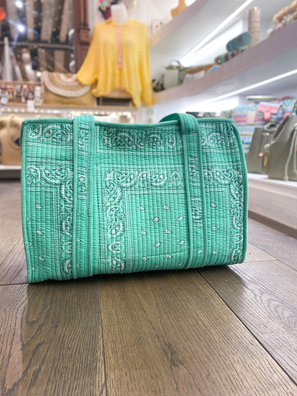 Sac cabas matelassé zippé en coton