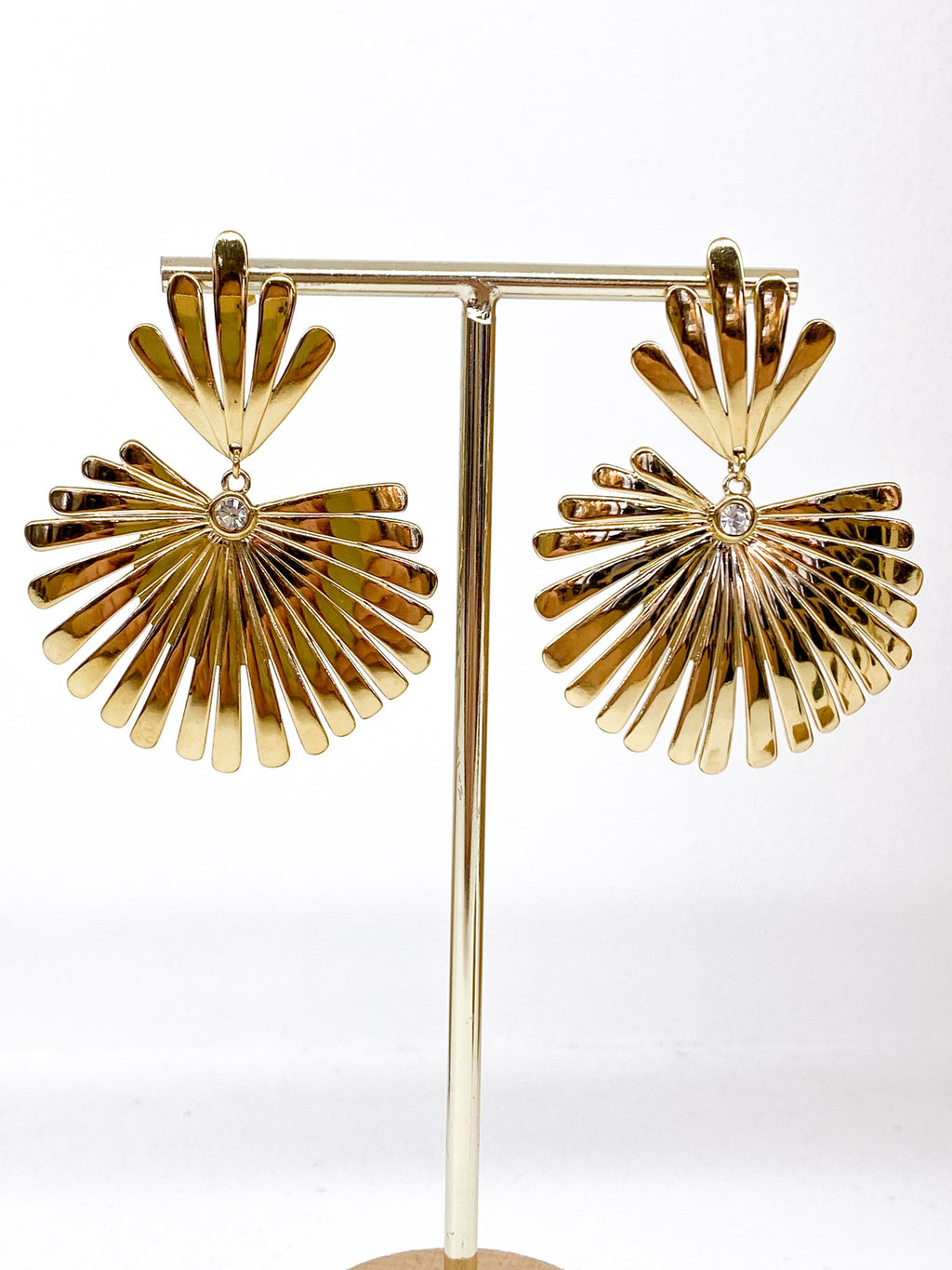 Boucles d’oreilles florales élégantes avec strass pour femme