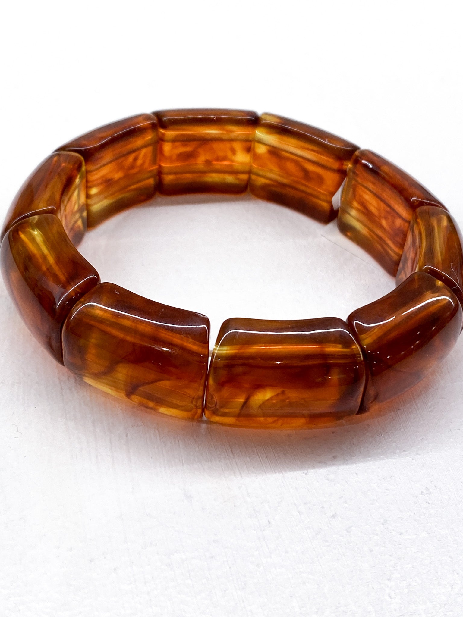 Bracelet femme en acétate coloré semi-transparent