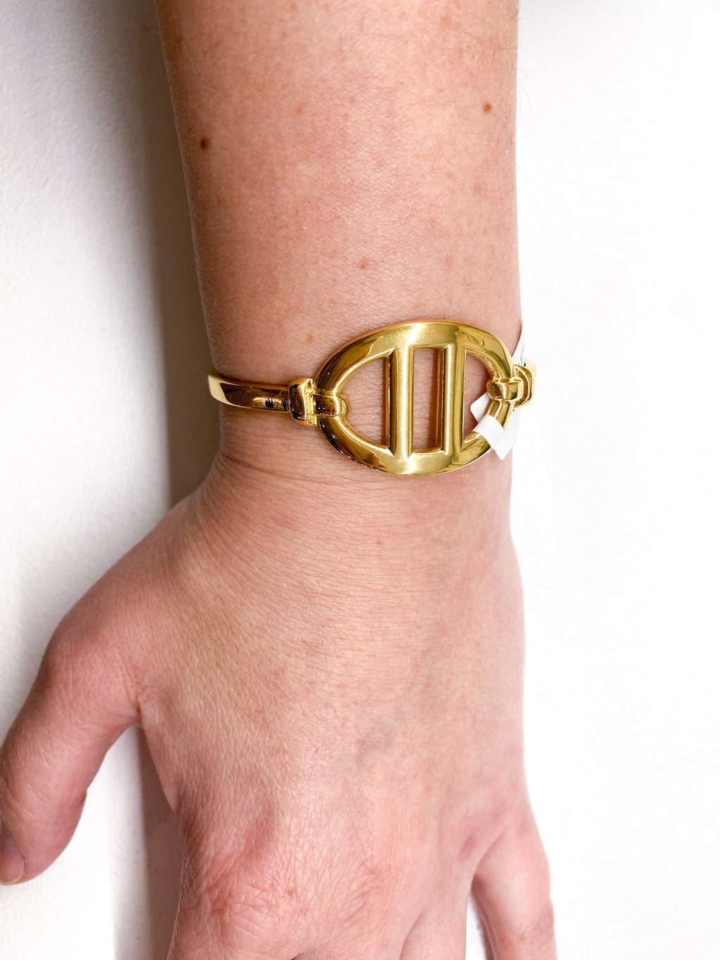 Bracelet jonc rigide femme au design maillon