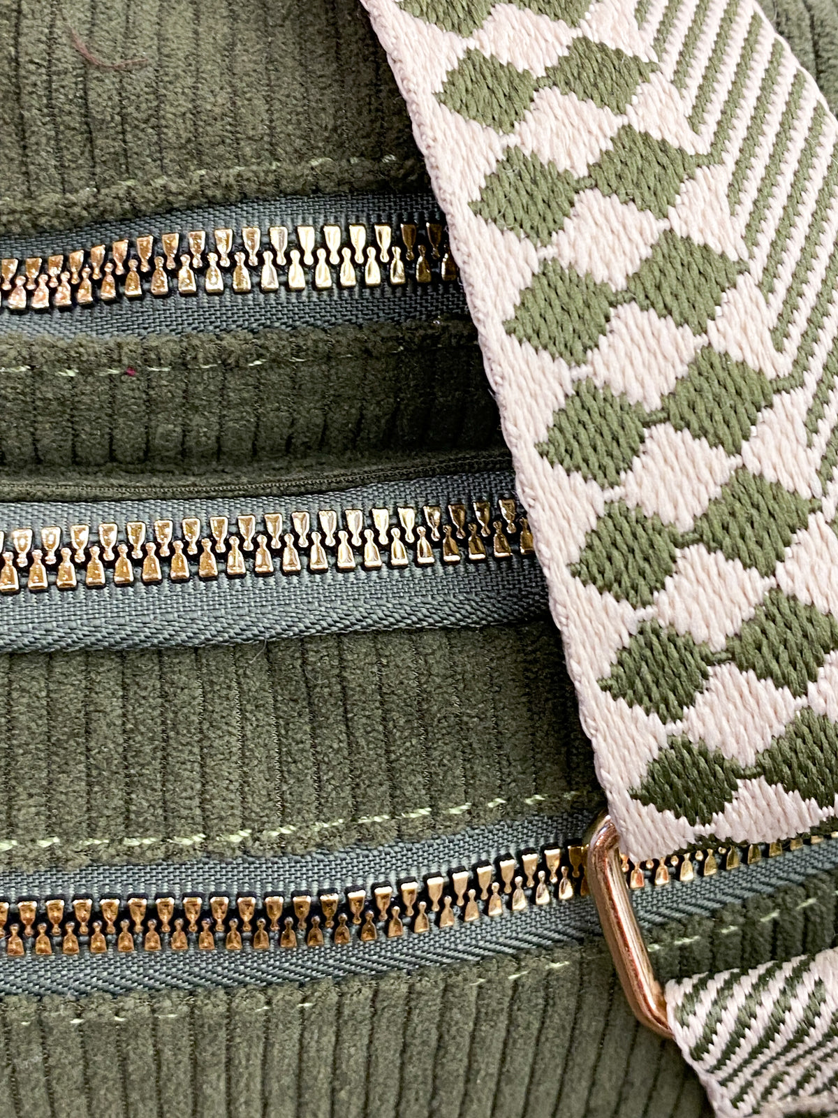 Sac banane en velours côtelé avec multi-poches