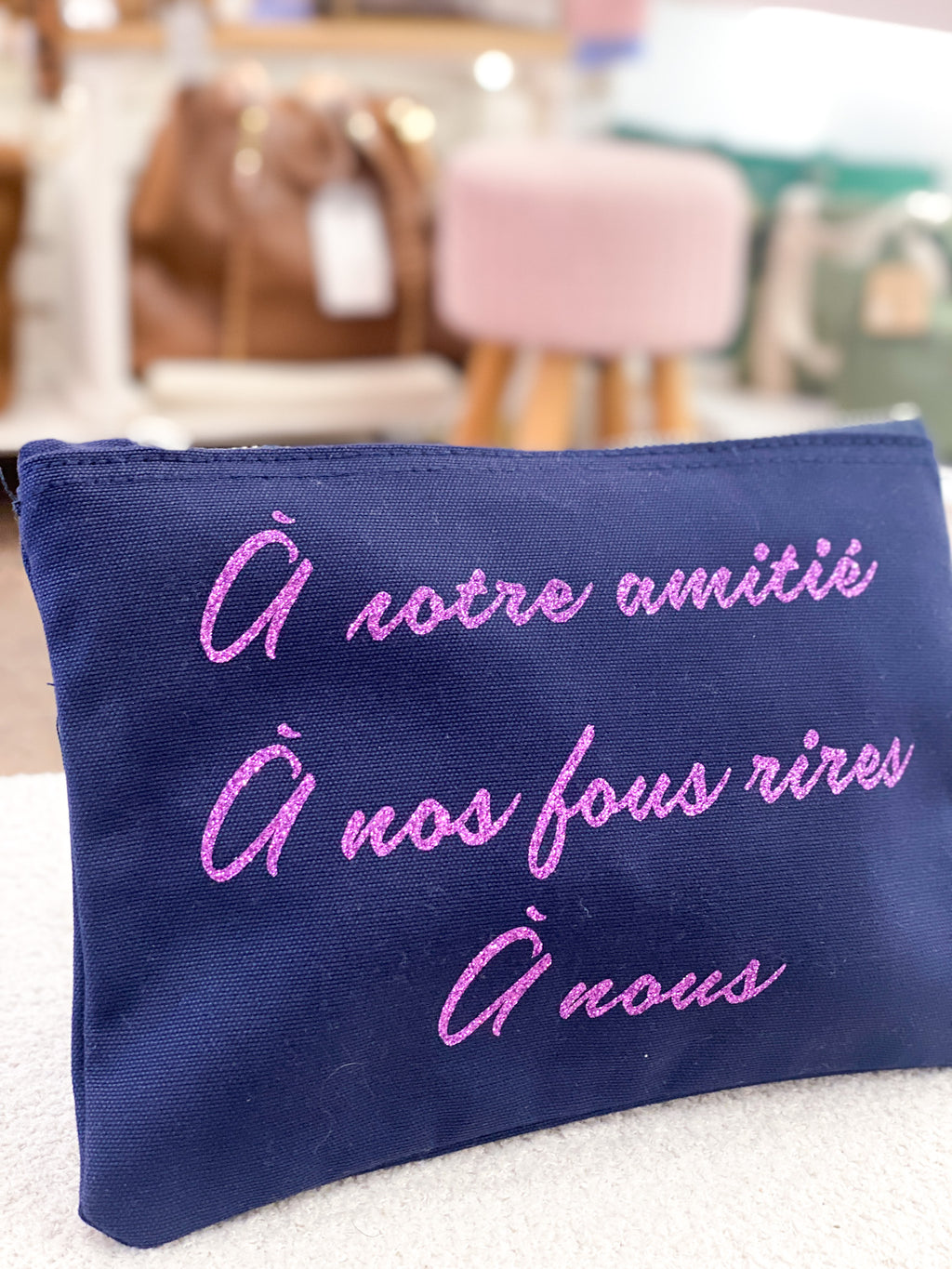 Pochette en coton personnalisée avec de jolis message