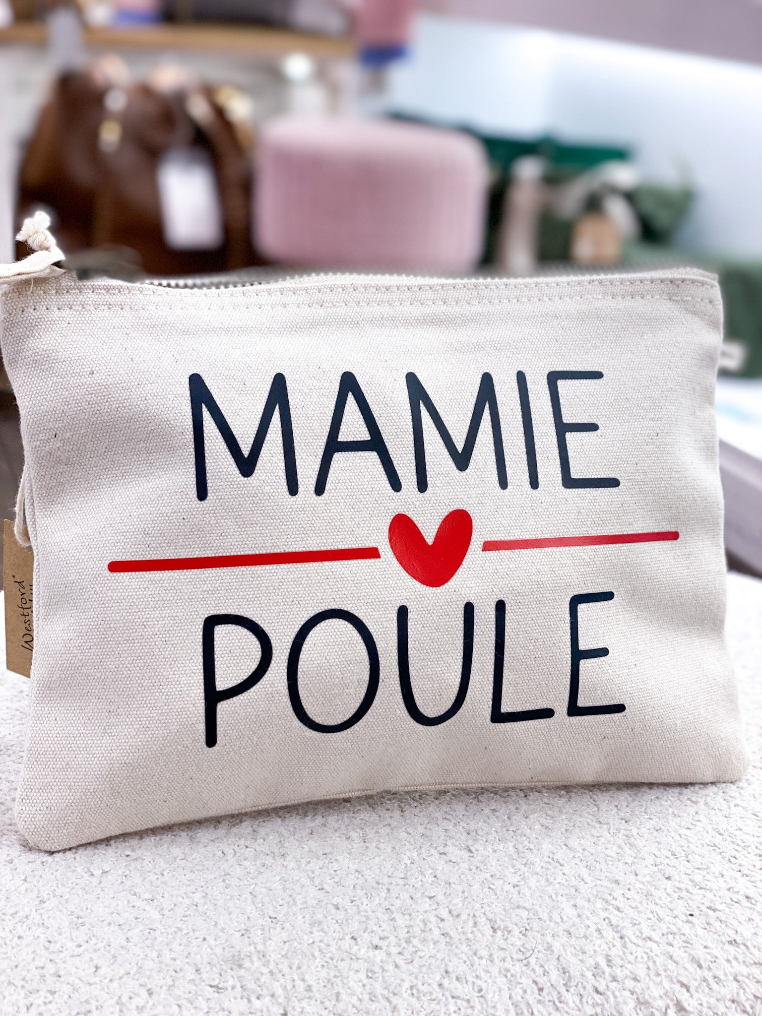 Pochette en coton personnalisée avec de jolis message