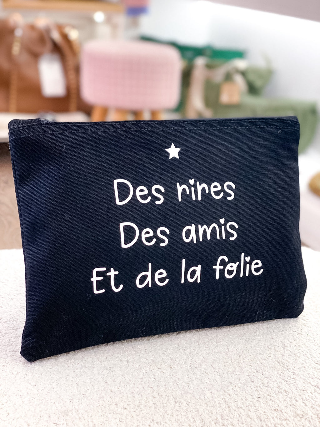 Pochette en coton personnalisée avec de jolis message