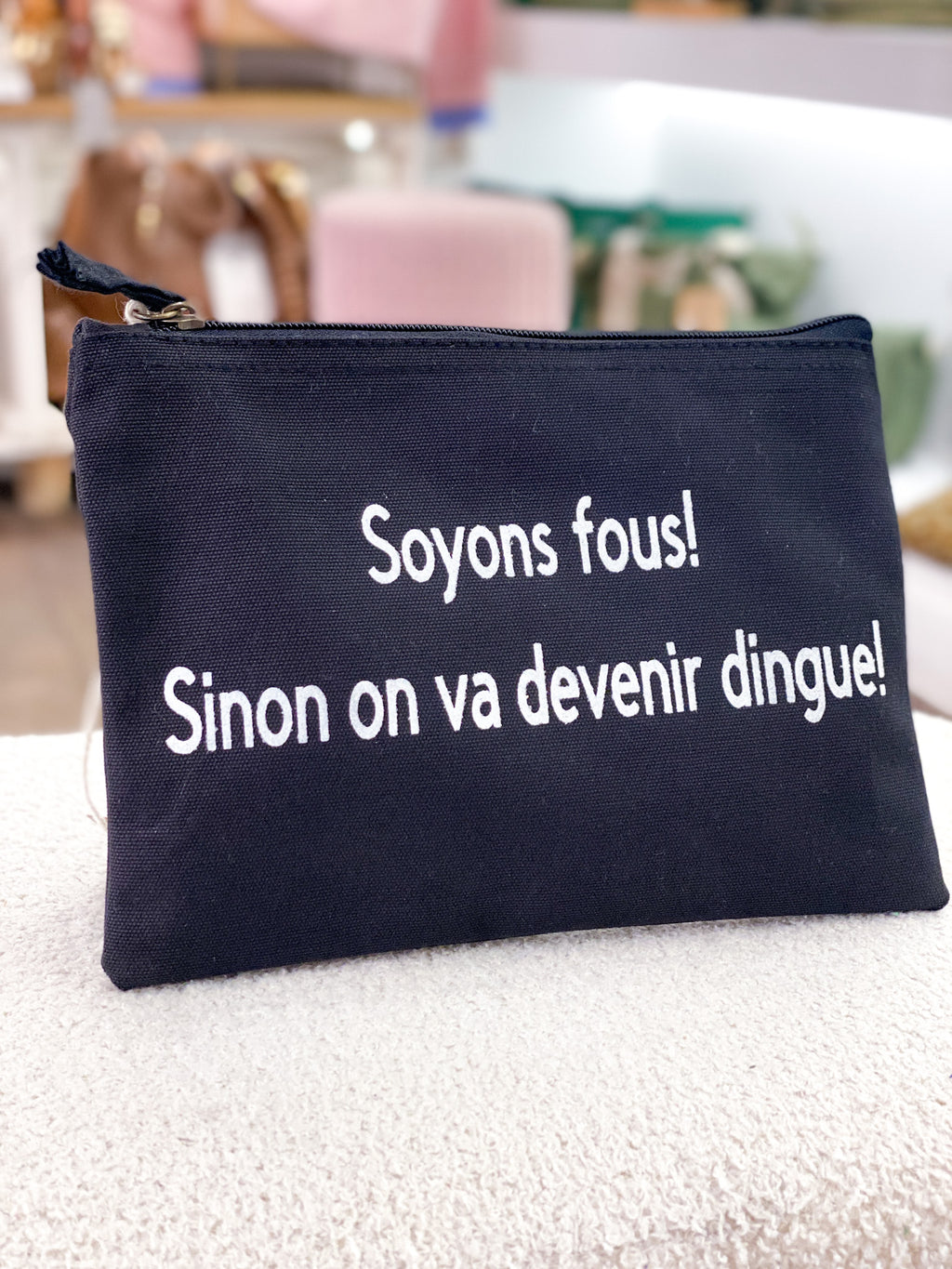 Pochette en coton personnalisée avec de jolis message