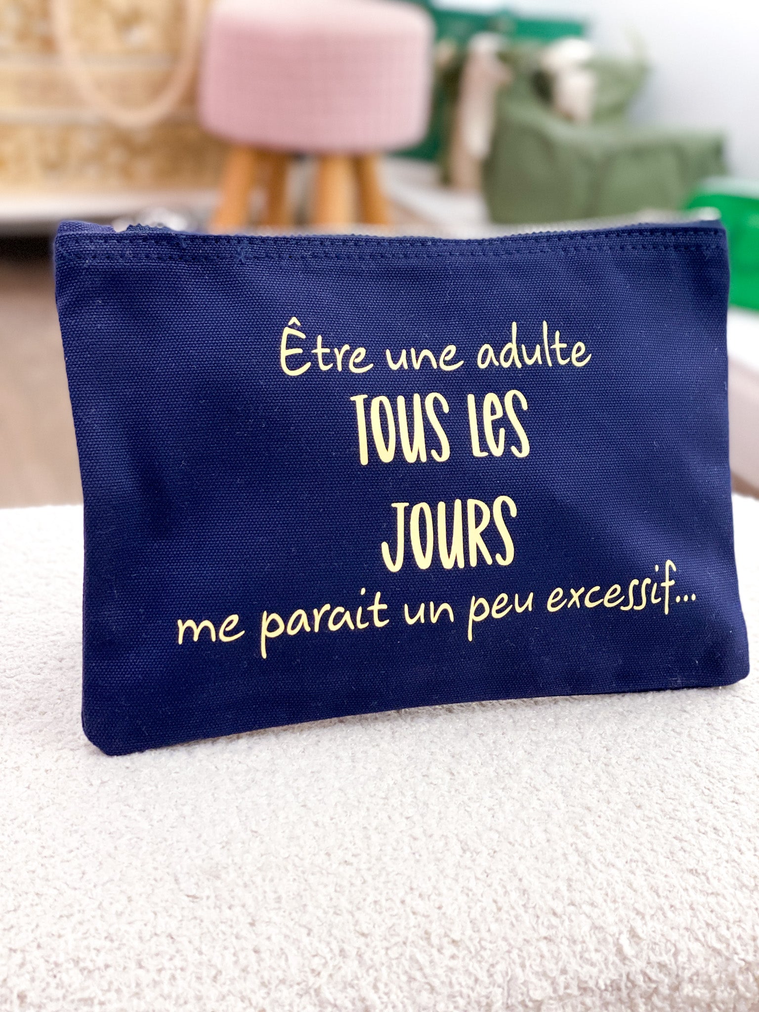 Pochette en coton personnalisée avec de jolis message