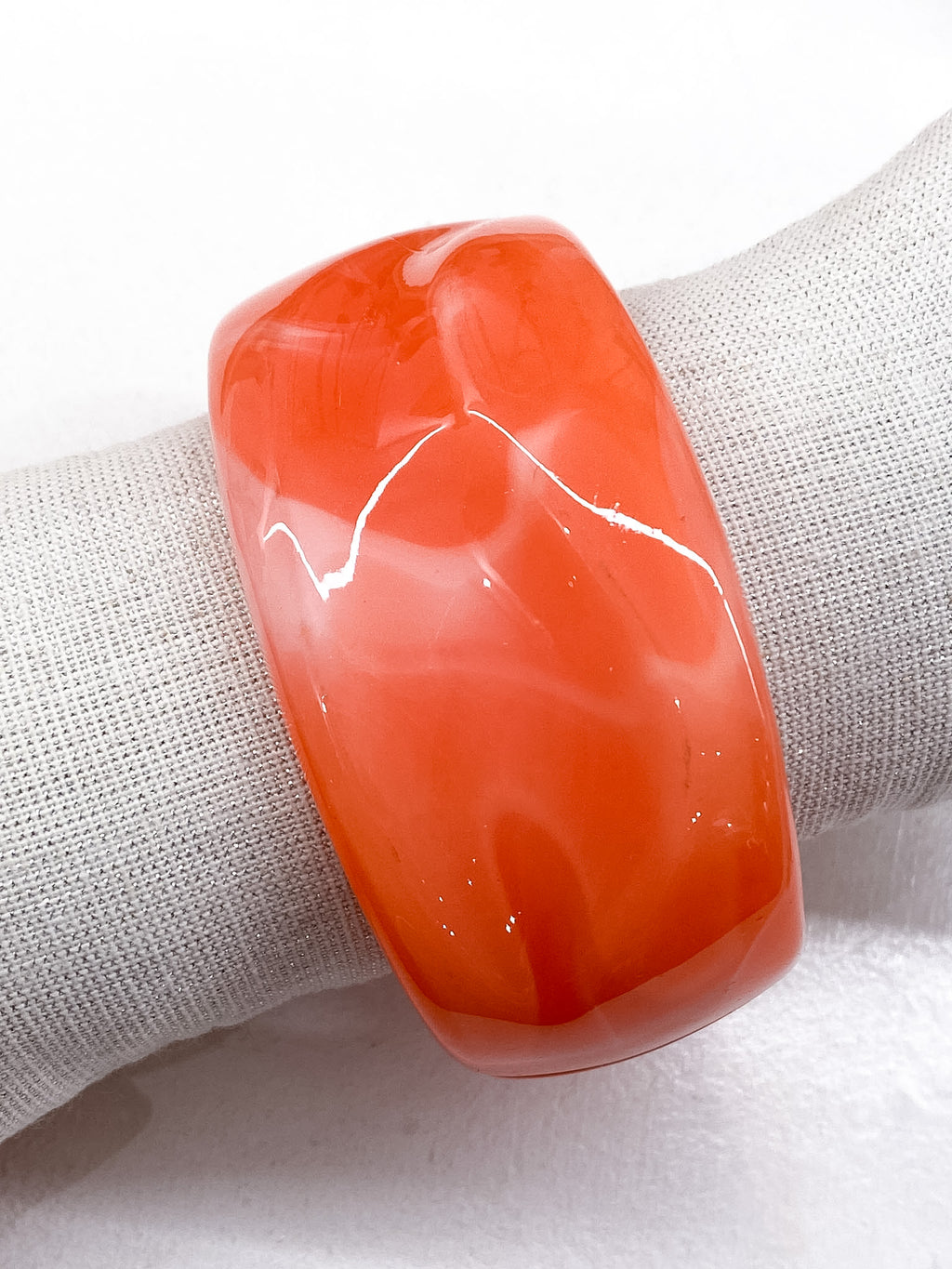 Bracelet jonc large en acétate marbré coloré