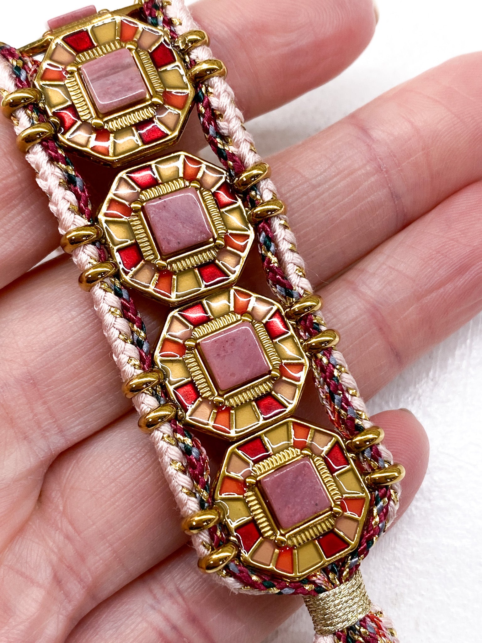 Bracelet manchette femme pierres naturelles