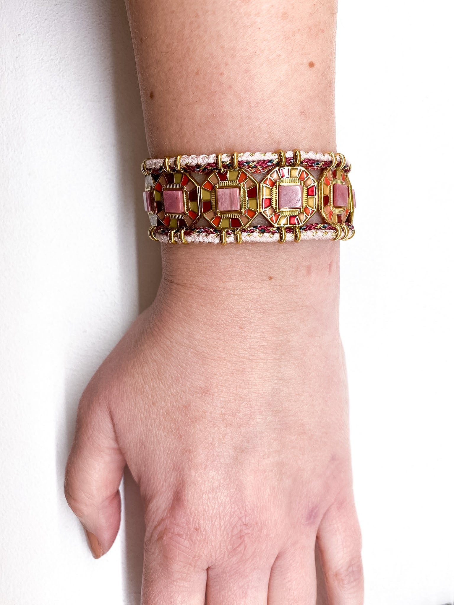 Bracelet manchette femme pierres naturelles