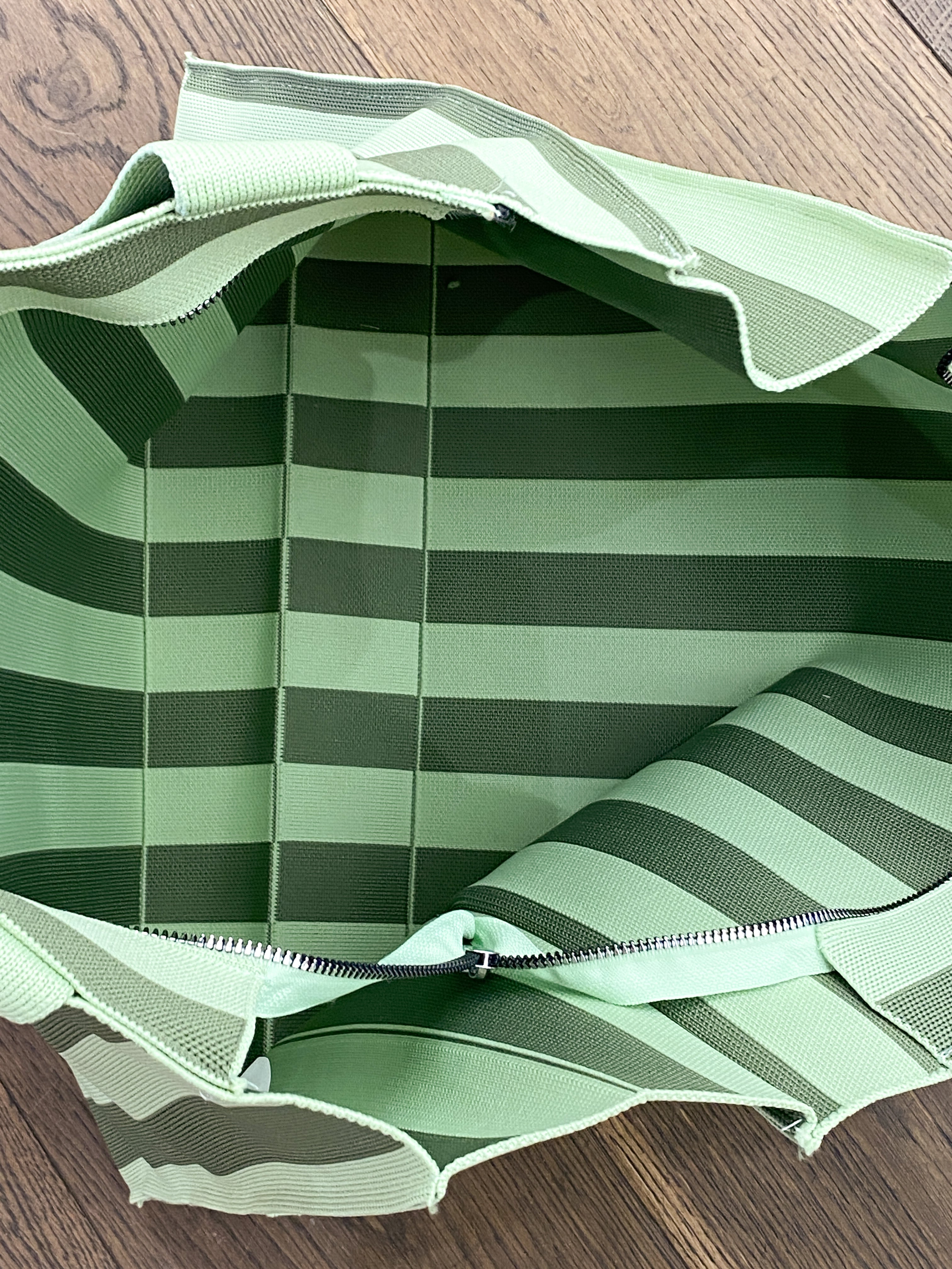 Sac cabas femme rayé grand format