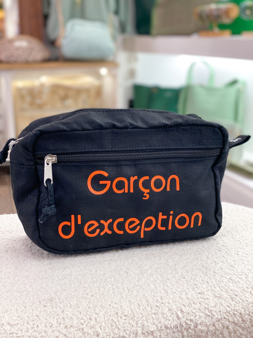 Pochette homme en lin personnalisée