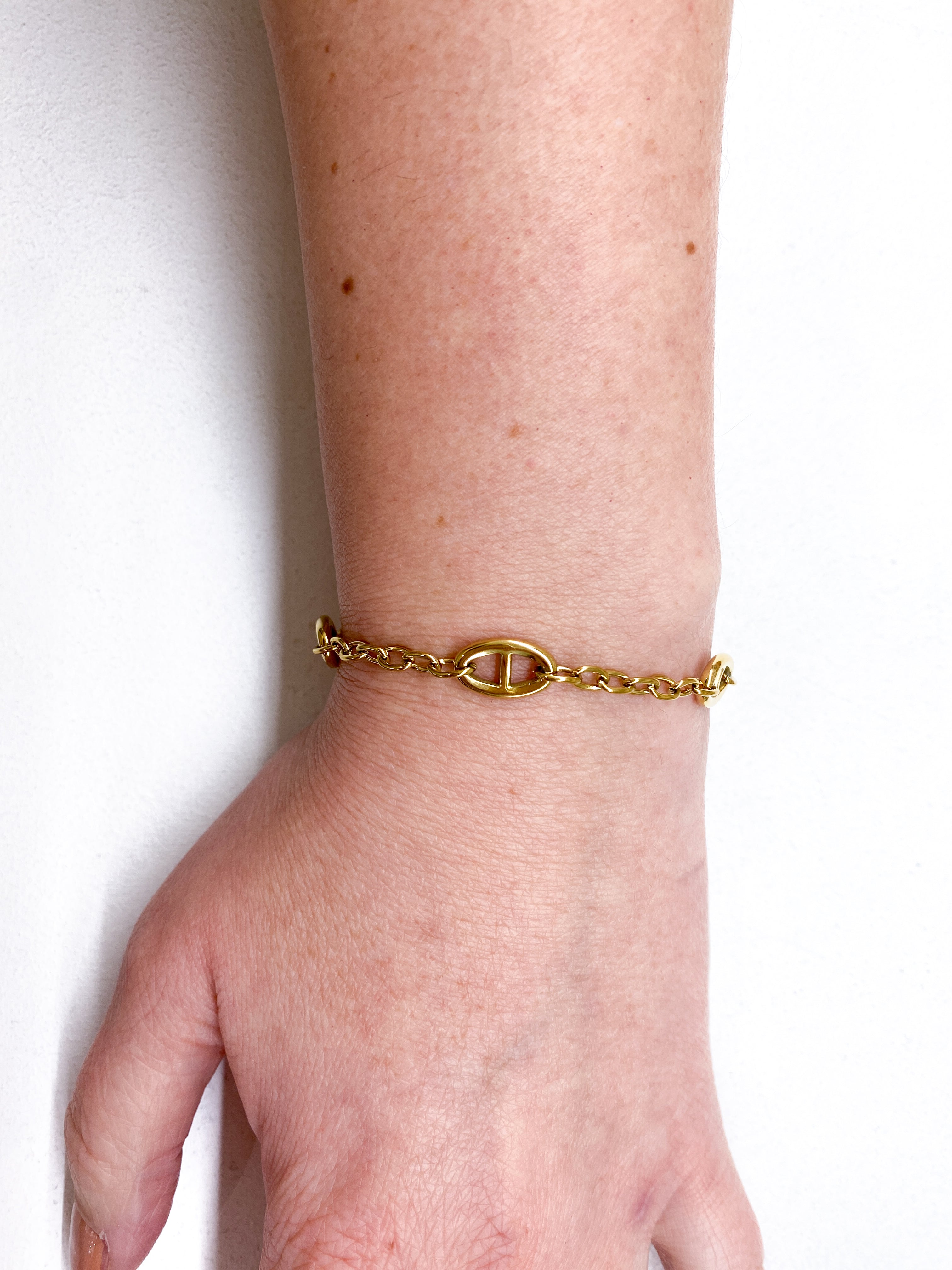 Bracelet en acier inoxydable chaîne épaisse avec maillons