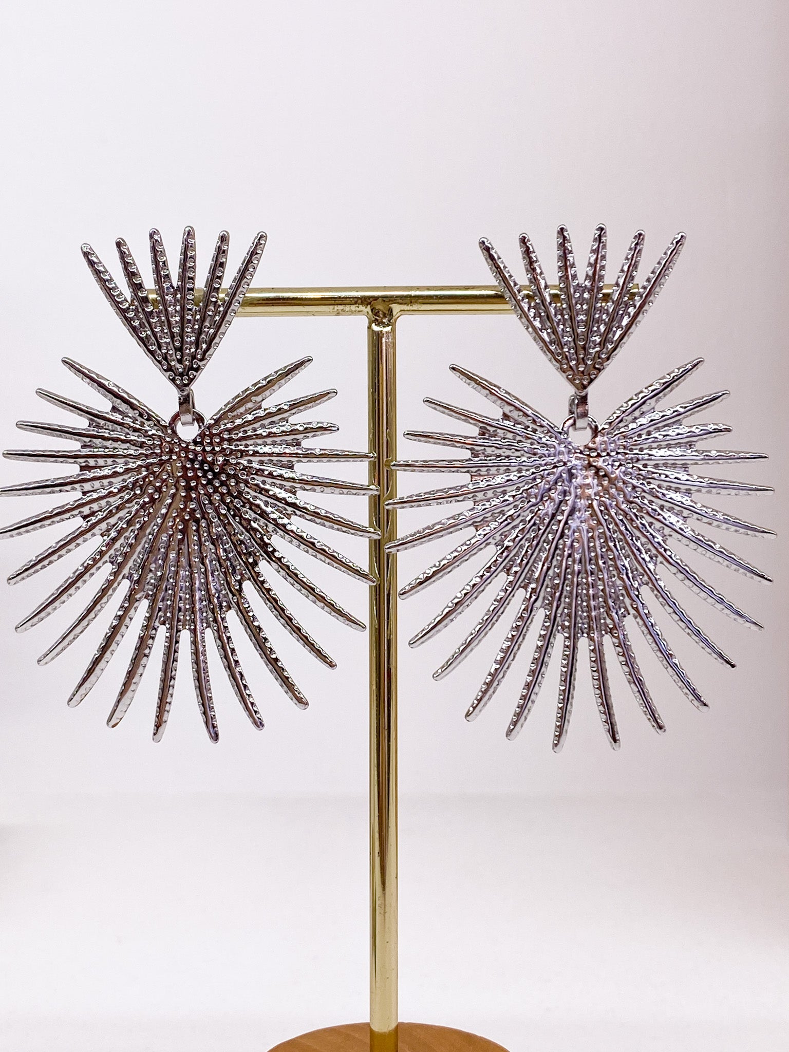 Boucles d’oreilles cœur royal dorées et argentées