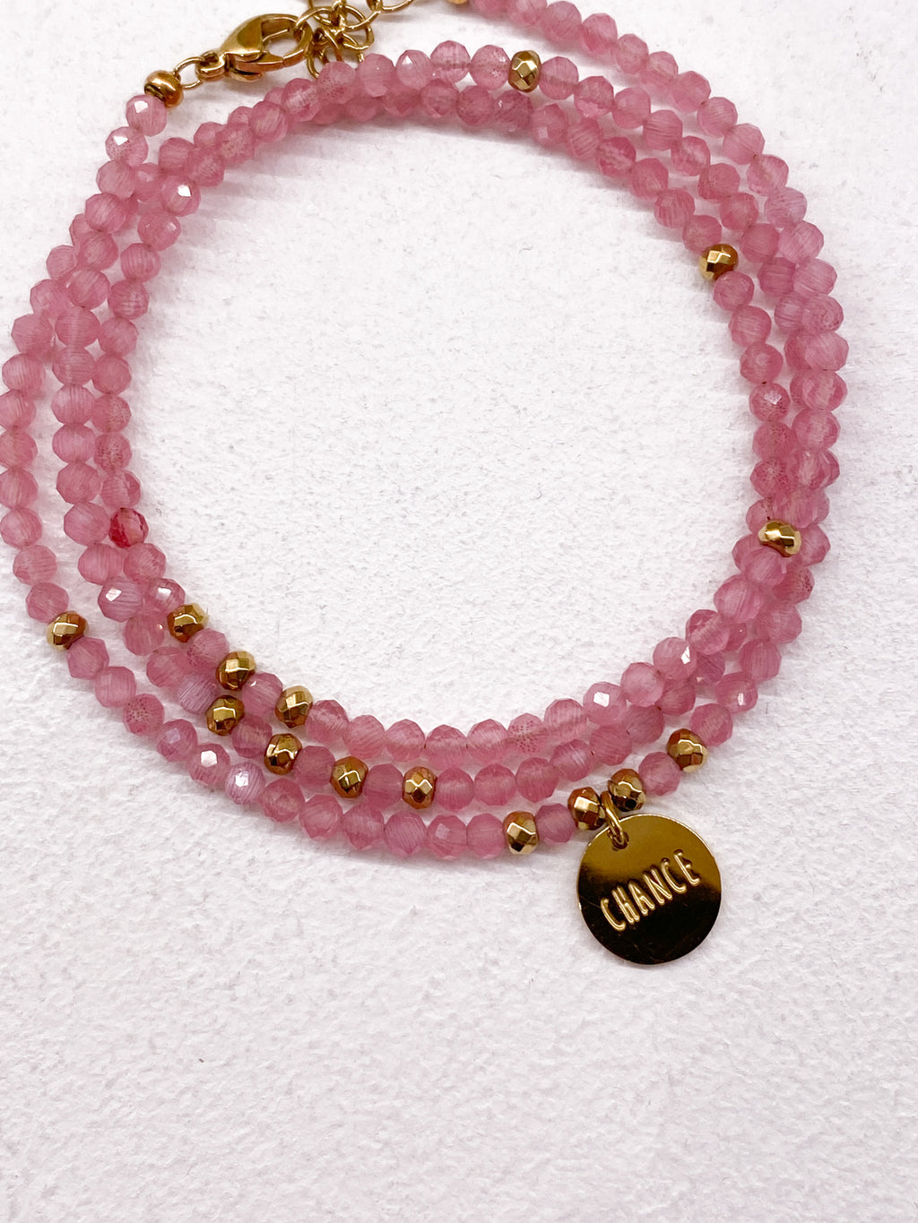 Bracelet Mile Mila Chance en pierres naturelles multirangs