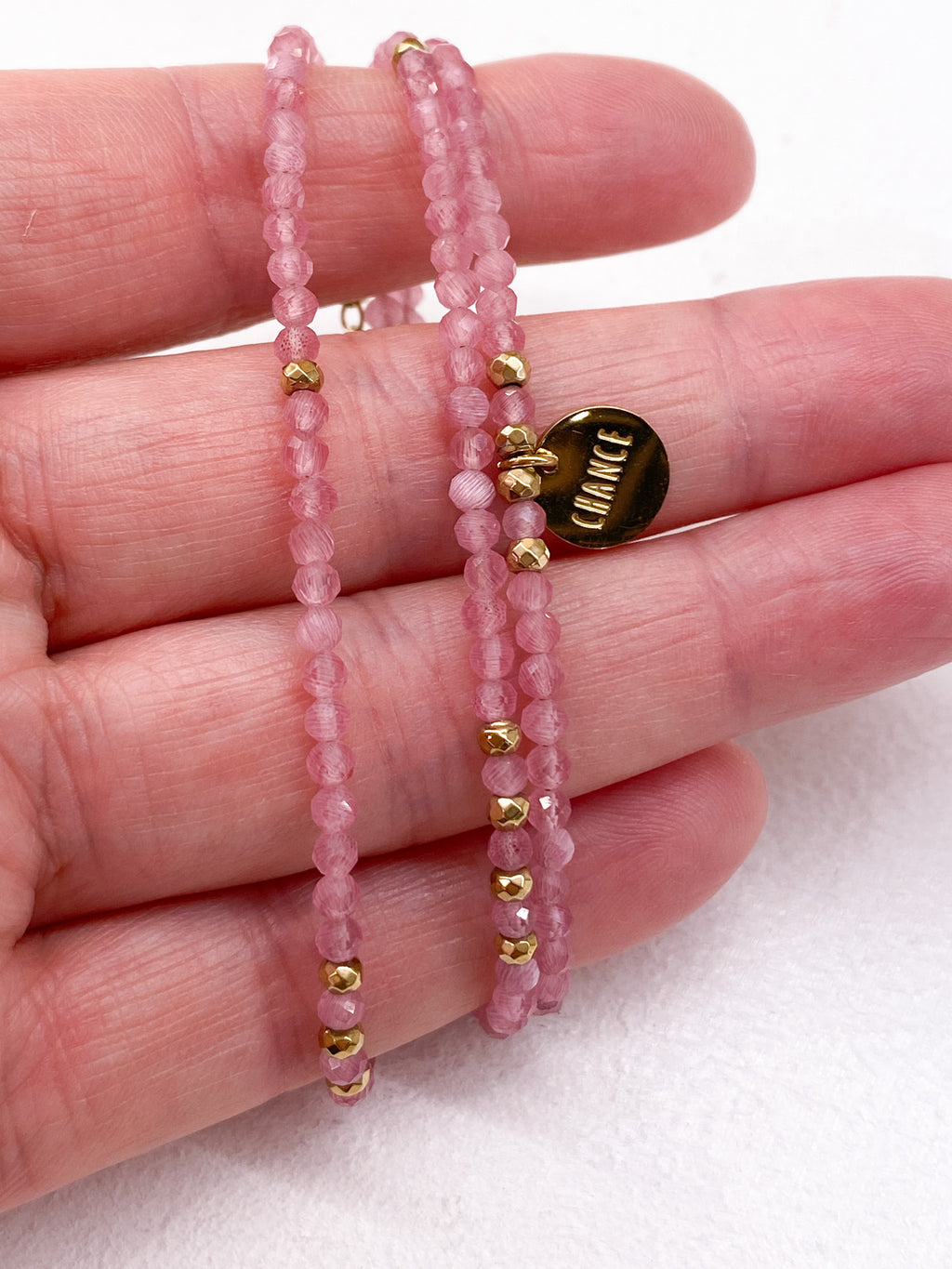 Bracelet Mile Mila Chance en pierres naturelles multirangs