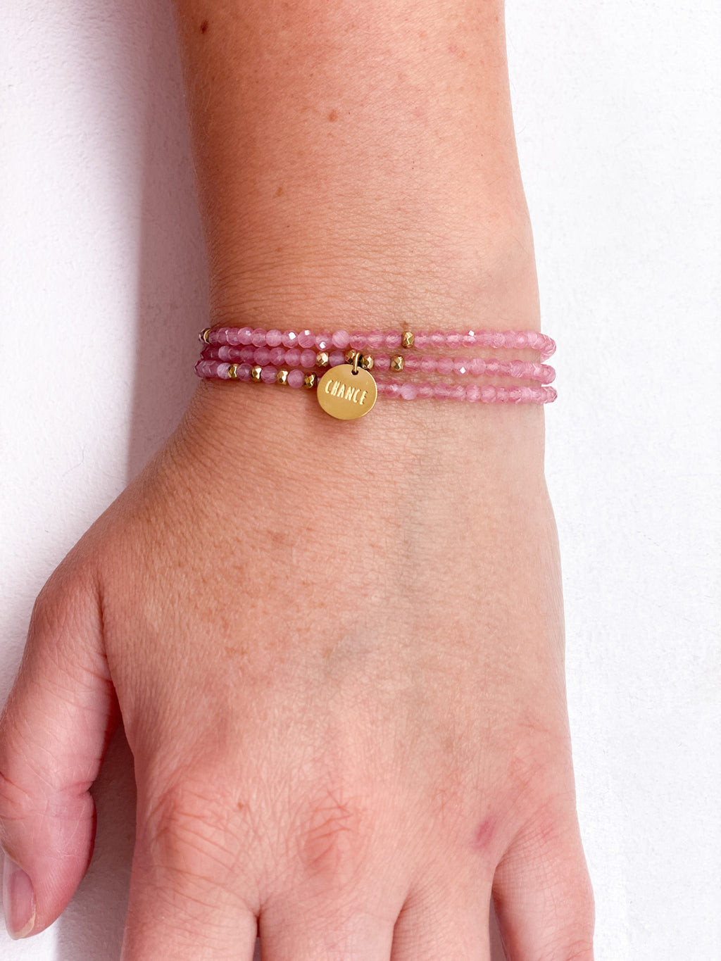 Bracelet Mile Mila Chance en pierres naturelles multirangs