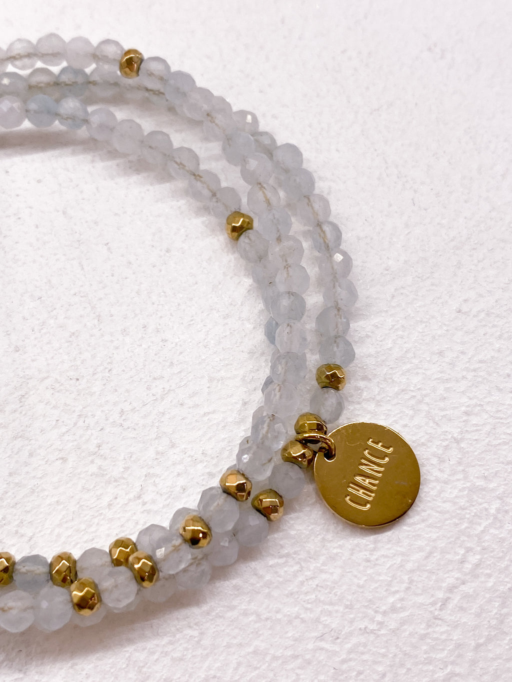 Bracelet Mile Mila Chance en pierres naturelles multirangs