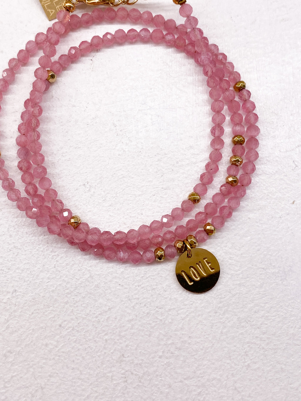 Bracelet Mile Mila Love multirangs en pierres naturelles