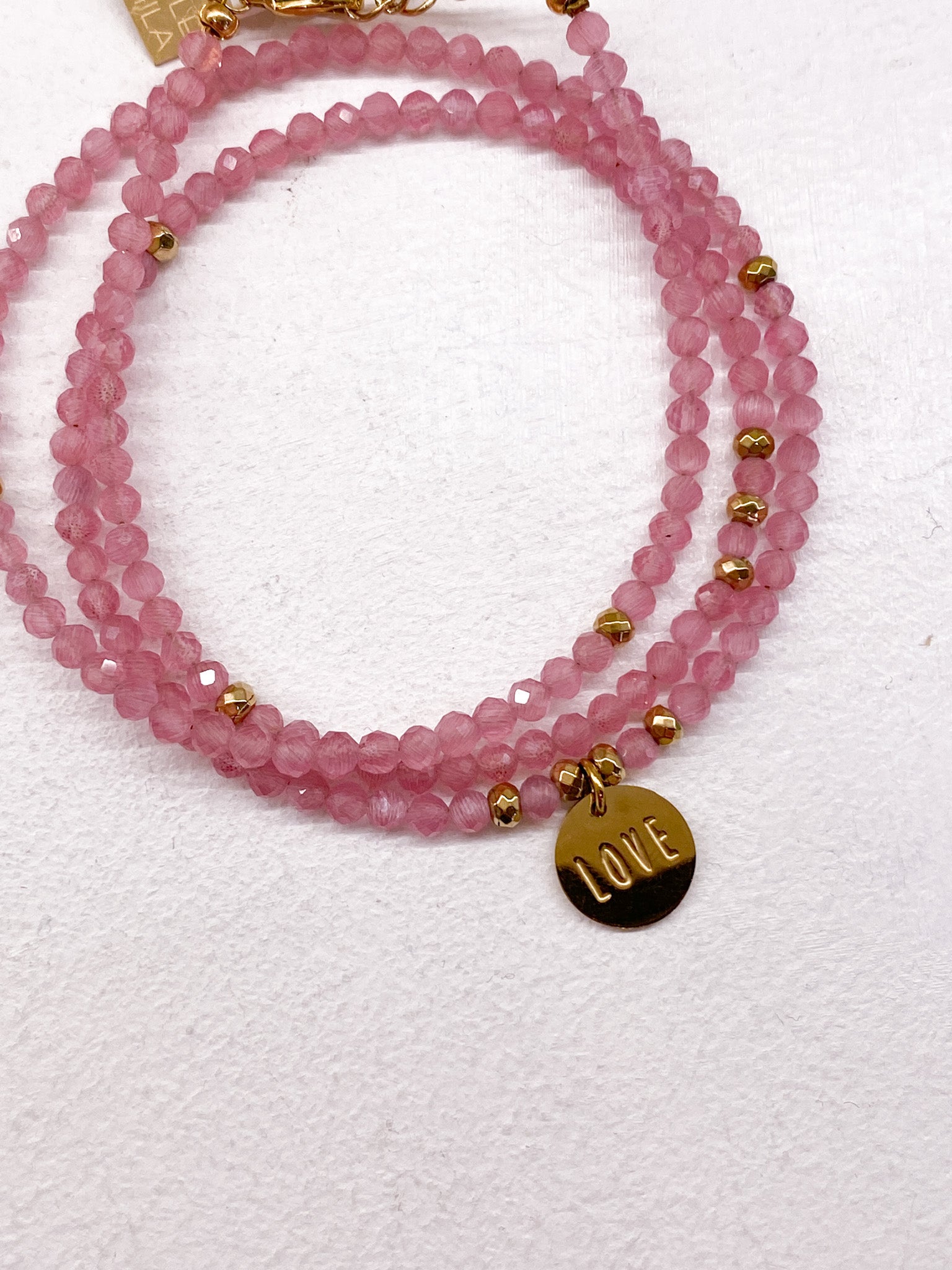 Bracelet Mile Mila Love multirangs en pierres naturelles