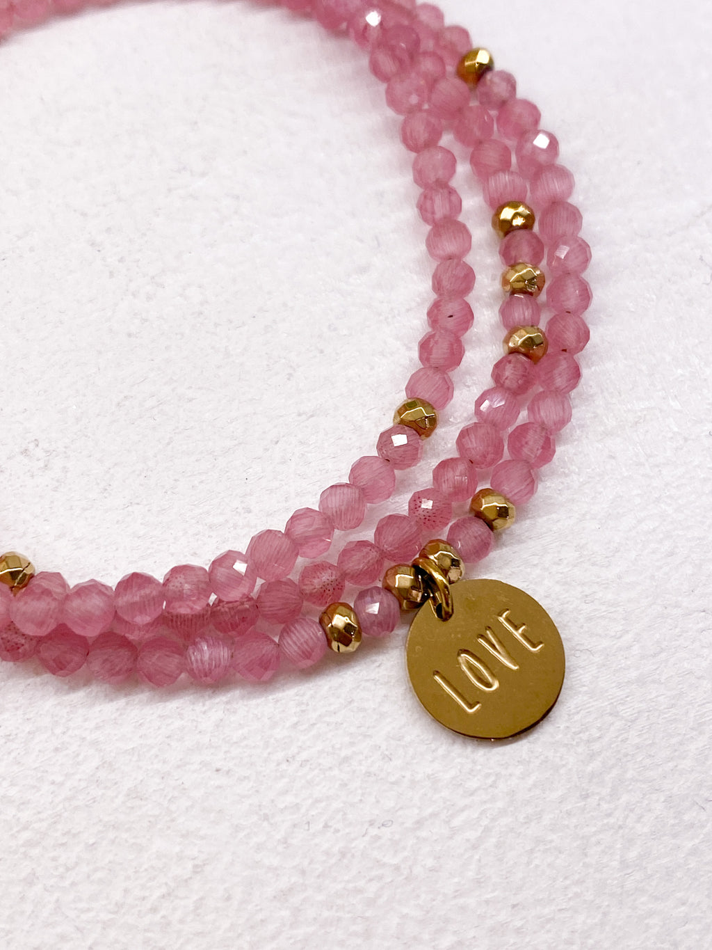 Bracelet Mile Mila Love multirangs en pierres naturelles