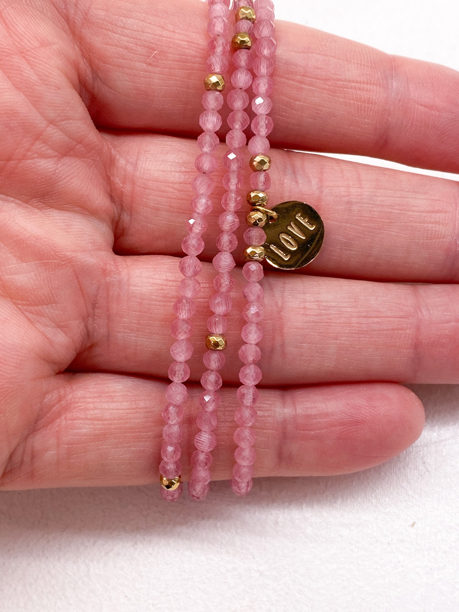 Bracelet Mile Mila Love multirangs en pierres naturelles