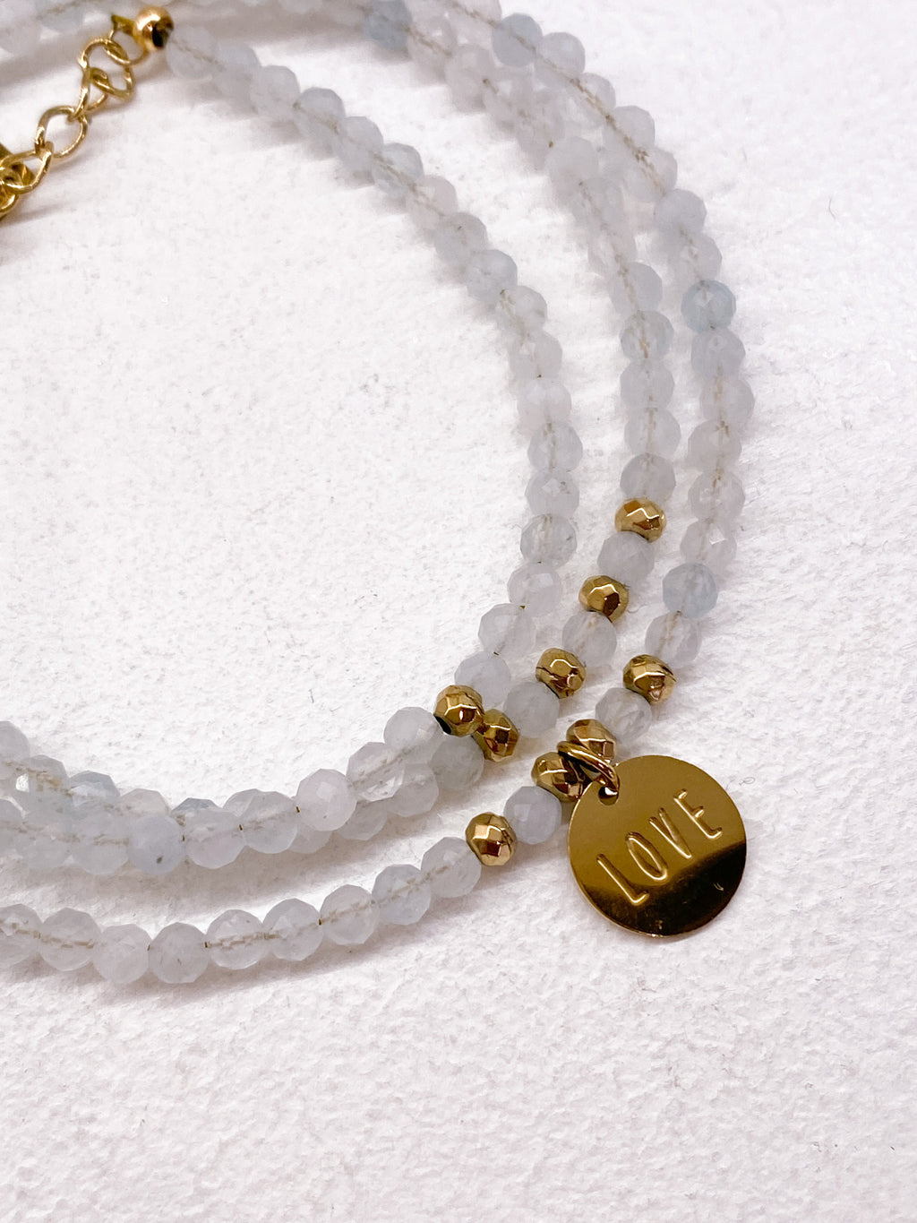 Bracelet Mile Mila Love multirangs en pierres naturelles