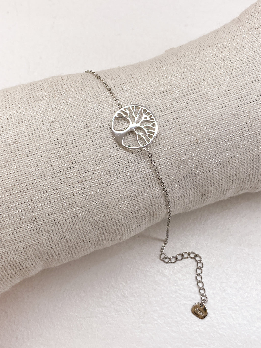 Bracelet arbre de vie en acier inoxydable doré ou argenté