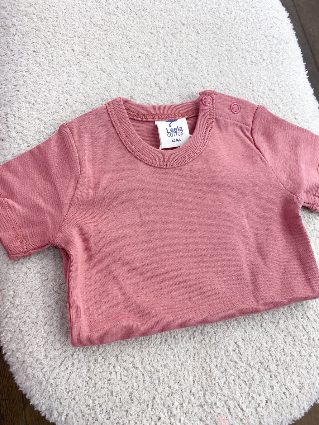Body bébé personnalisé rose – manches courtes