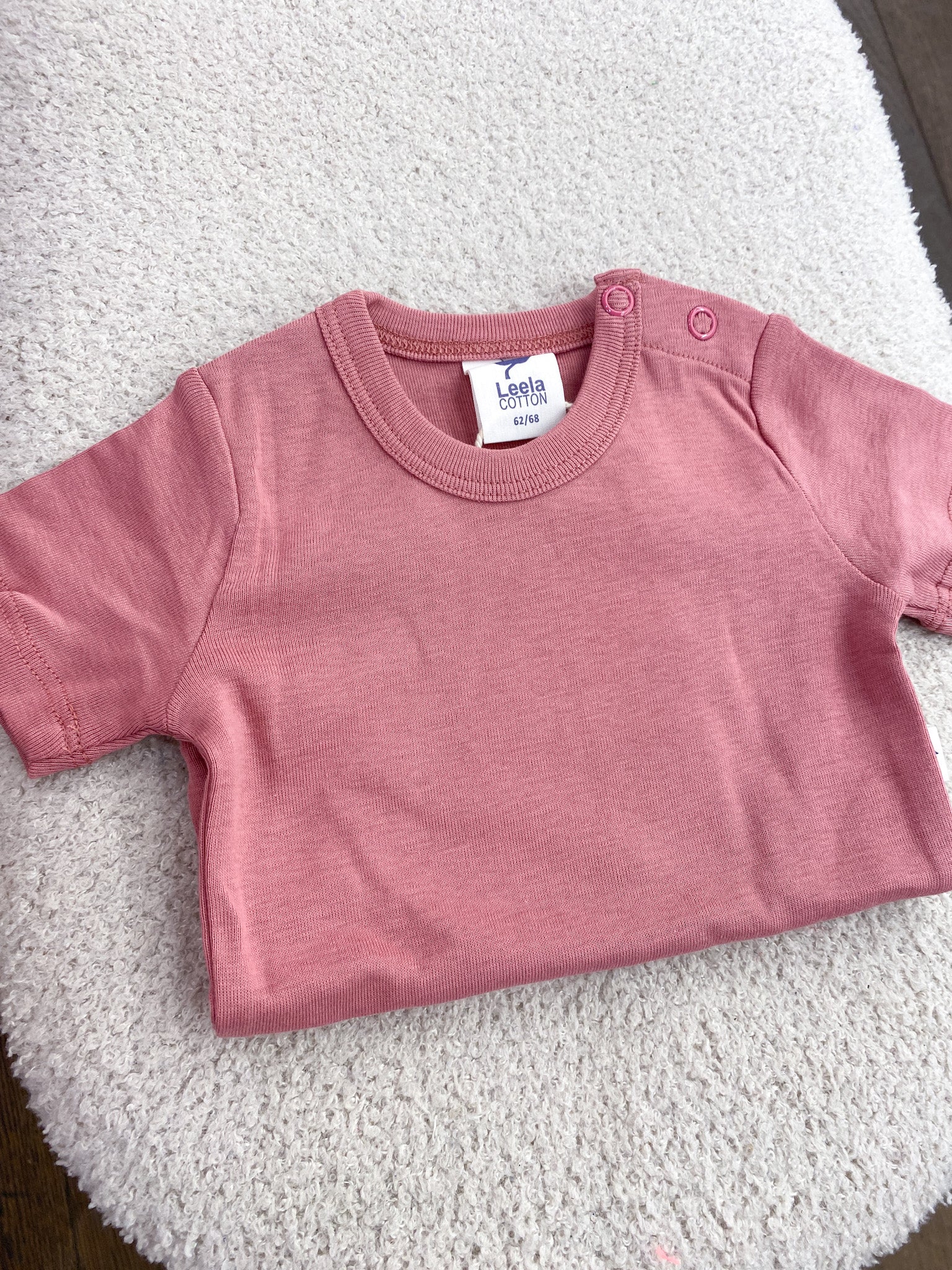 Body bébé personnalisé rose – manches courtes