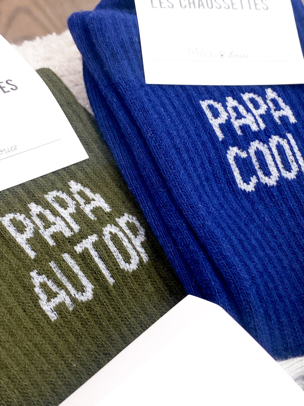 Chaussettes homme en coton message pour papa