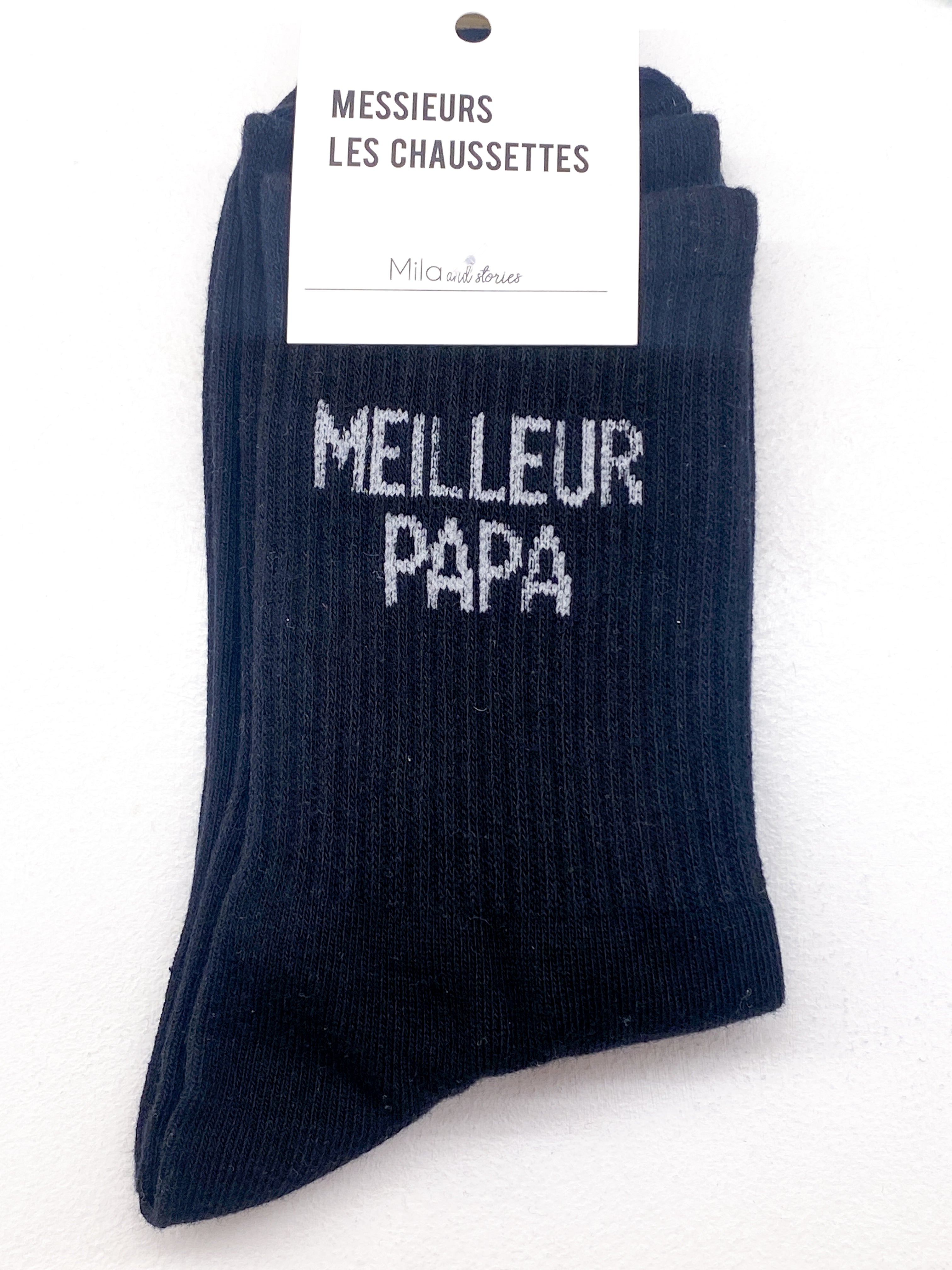 Chaussettes homme en coton message pour papa