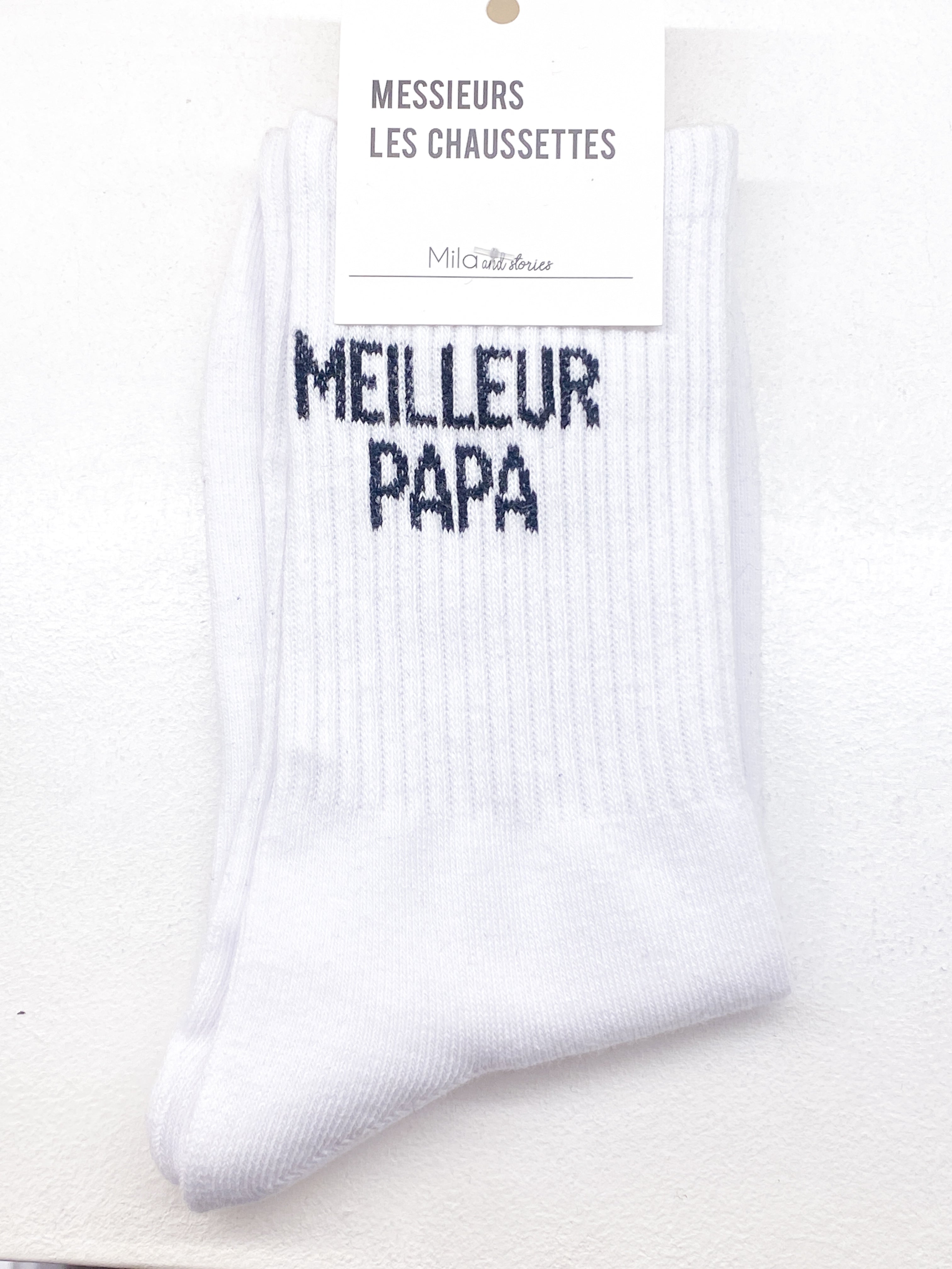 Chaussettes homme en coton message pour papa
