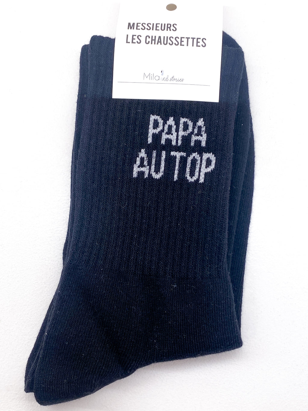 Chaussettes homme en coton message pour papa