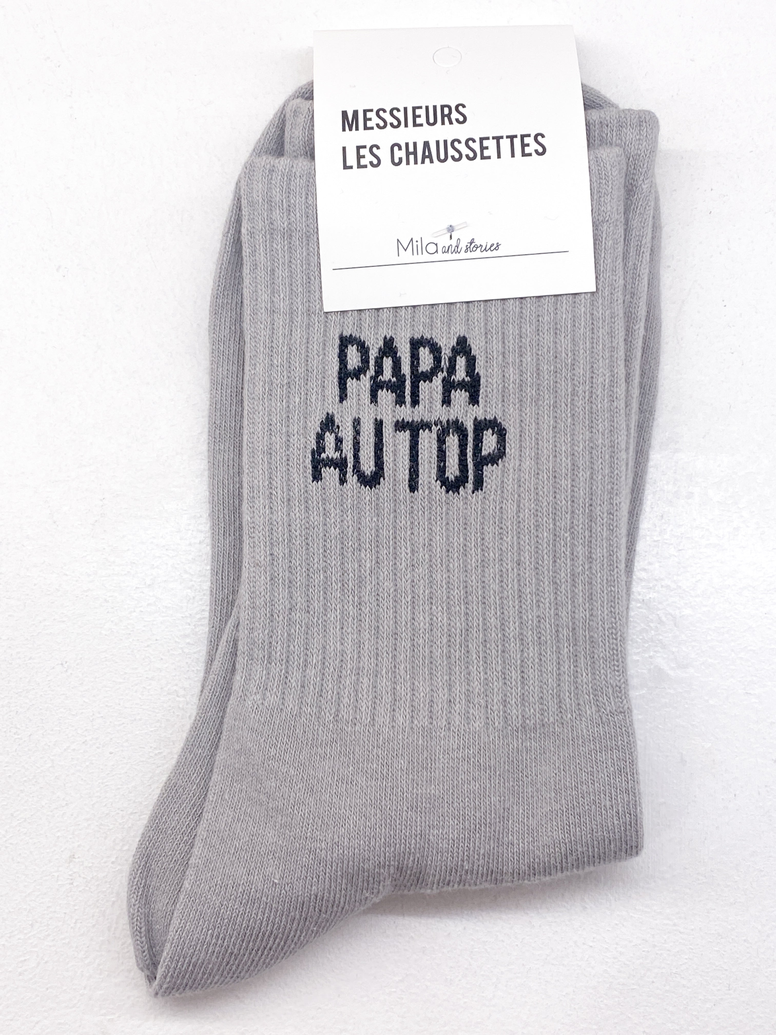 Chaussettes homme en coton message pour papa