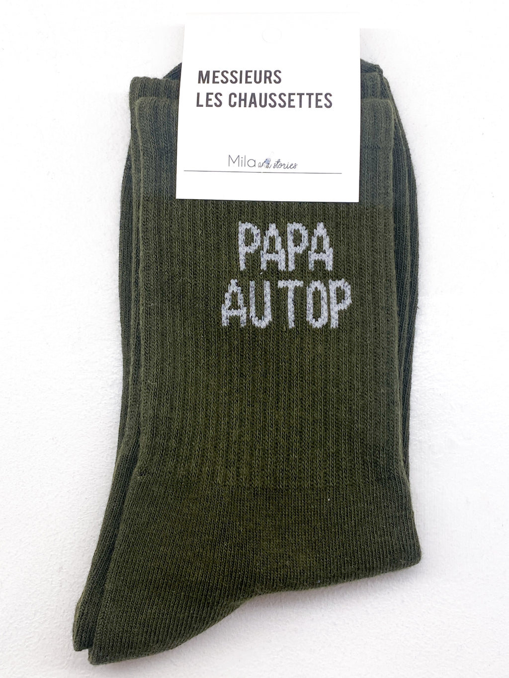 Chaussettes homme en coton message pour papa