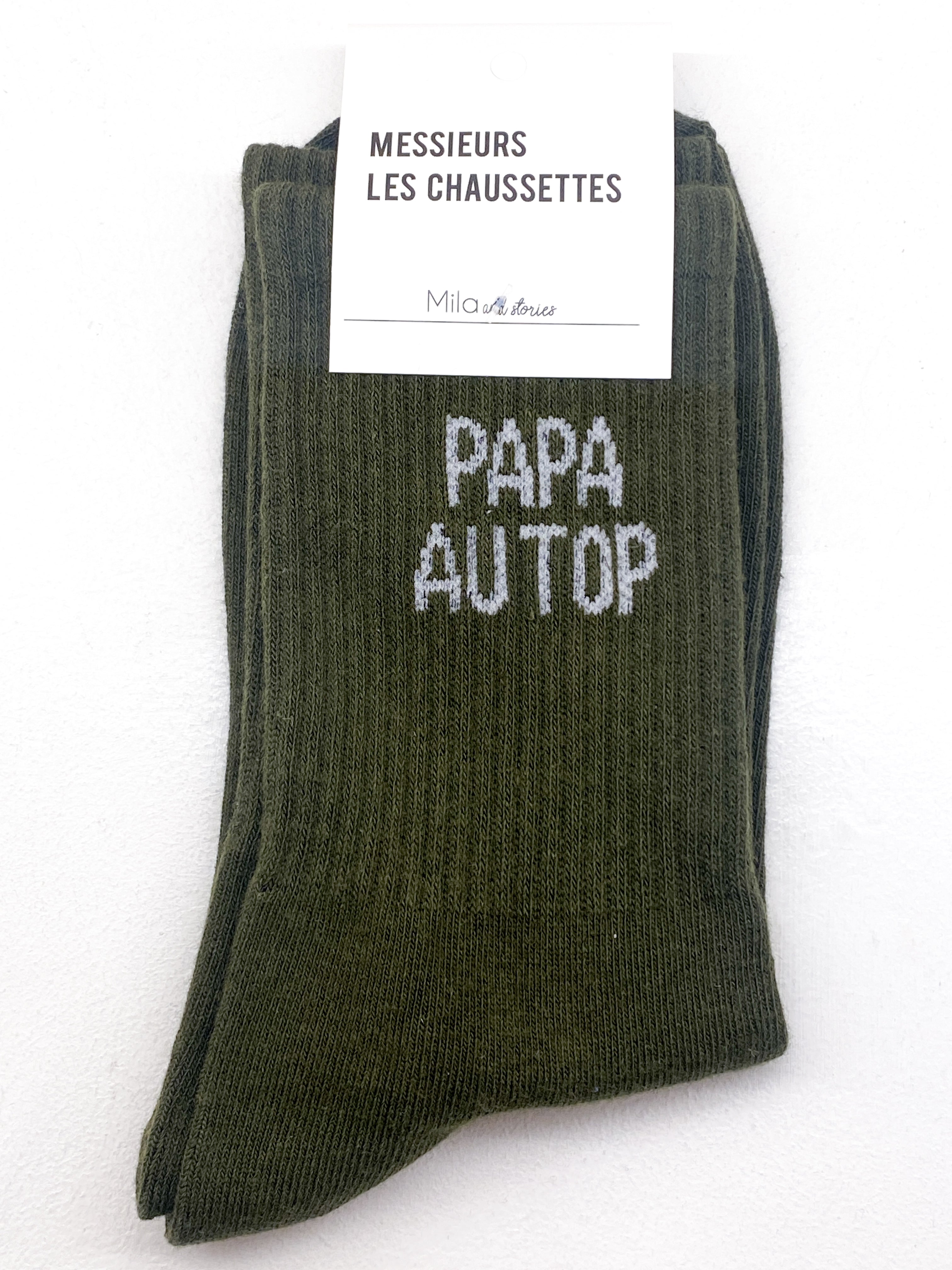 Chaussettes homme en coton message pour papa