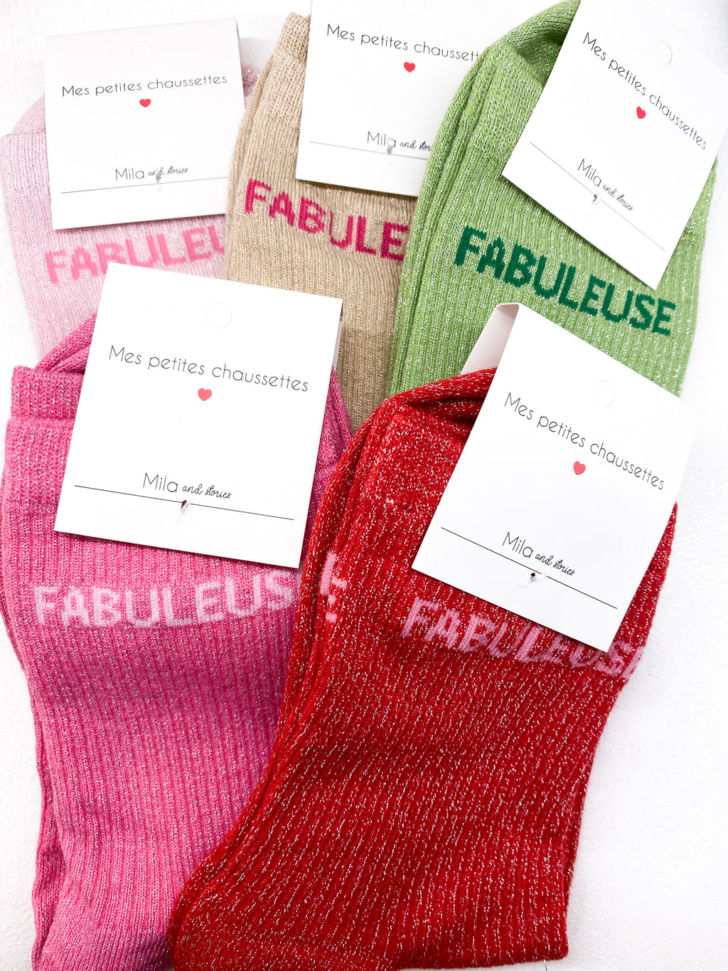 Chaussettes femme à paillettes Fabuleuse