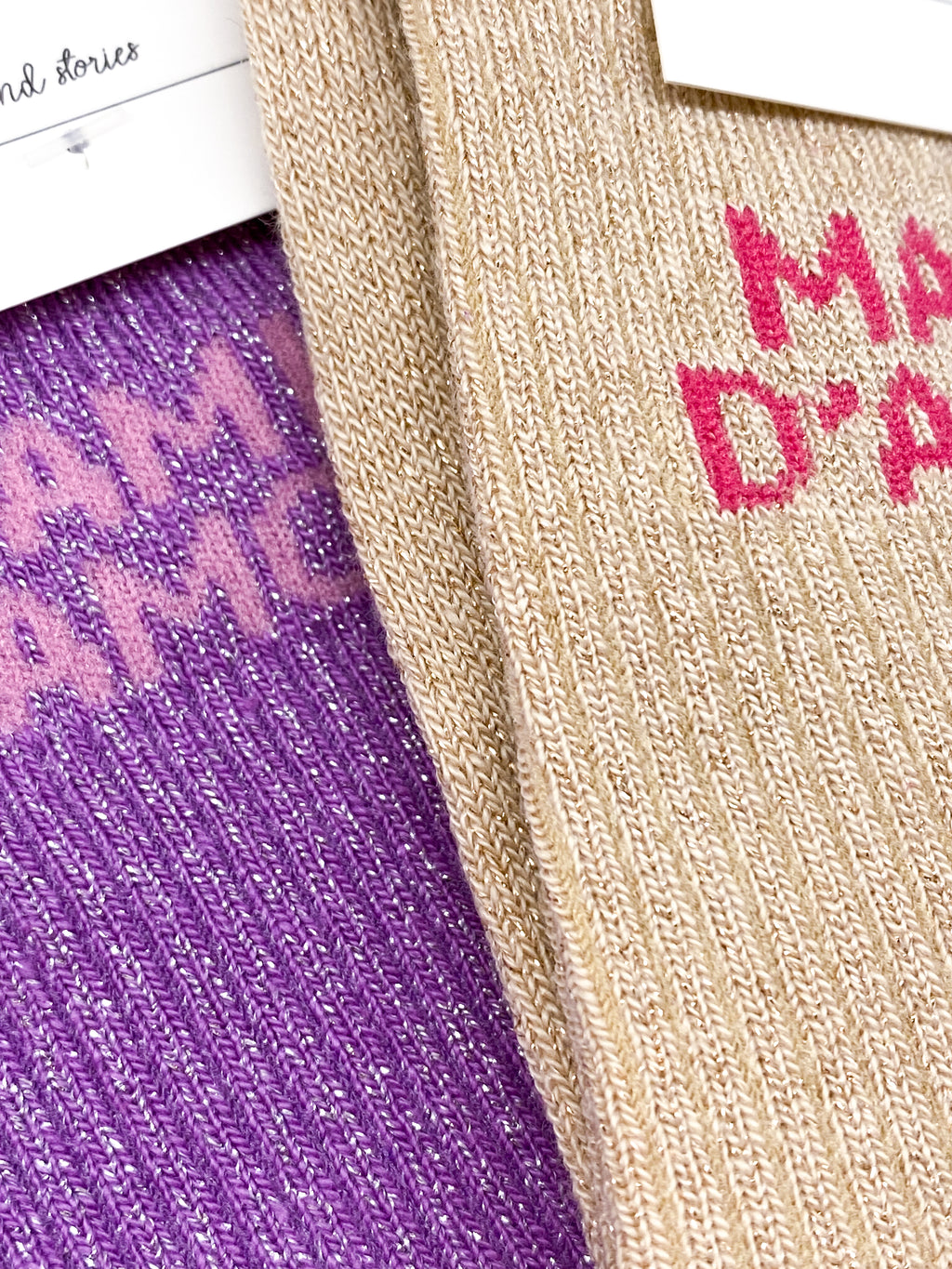 Chaussettes femme Mamie d’Amour à paillettes
