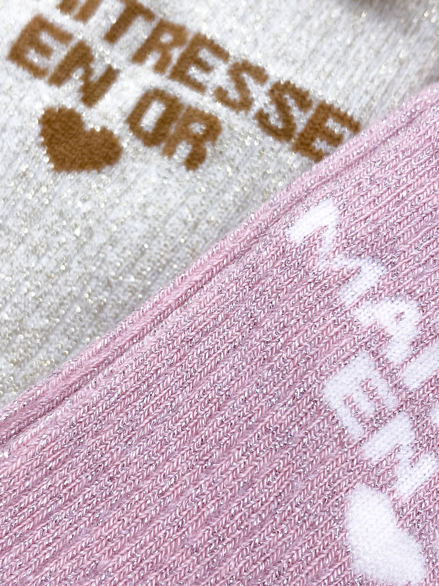Chaussettes femme à paillettes Maîtresse en Or