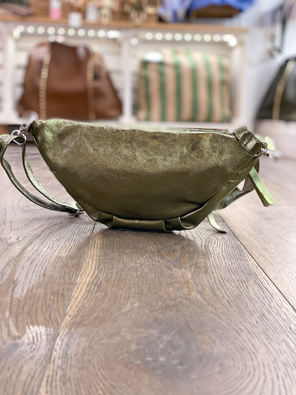 Sac banane femme en cuir irisé – fabrication italienne