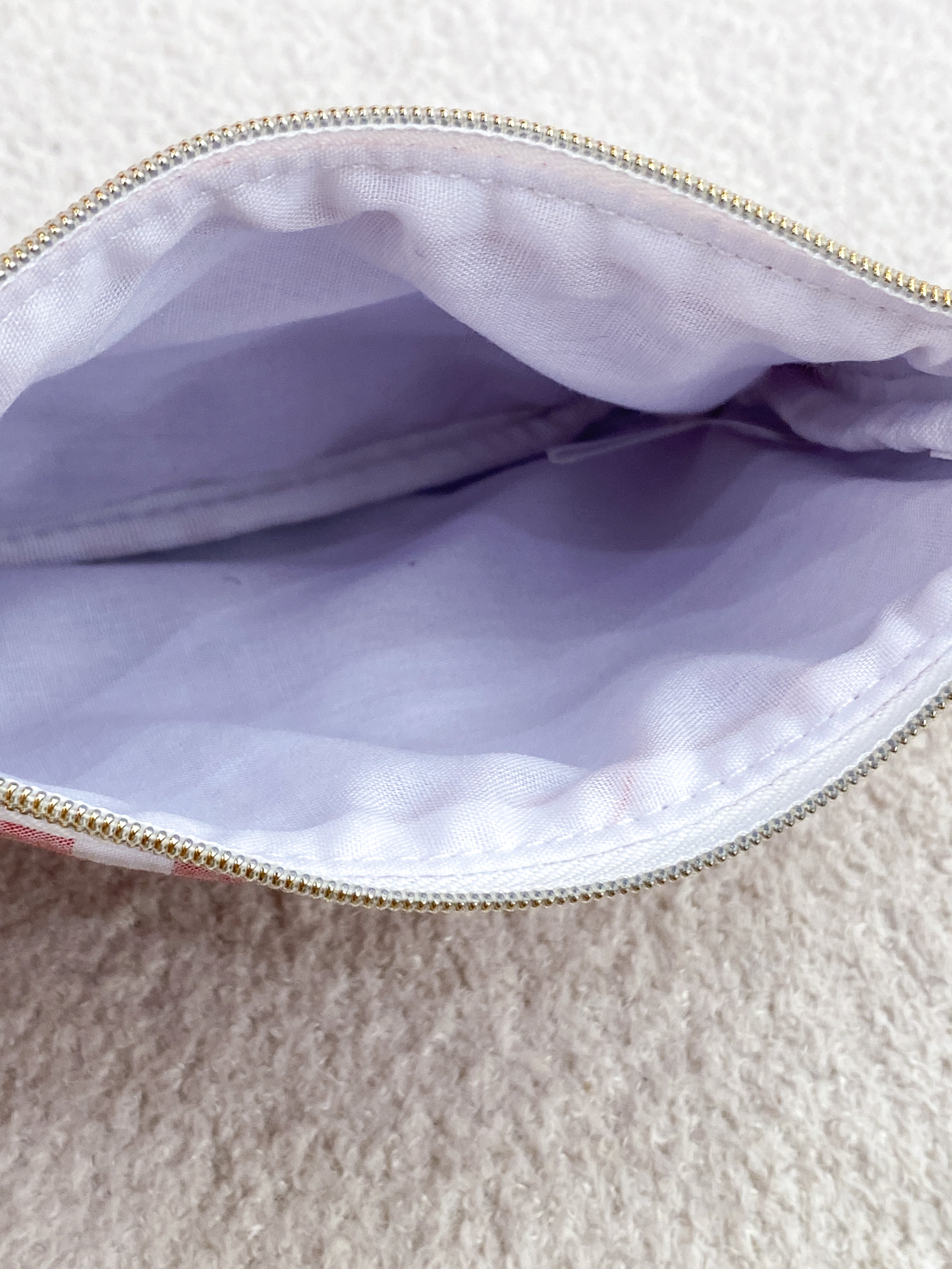 Pochette à carreaux Vichy en coton avec volants